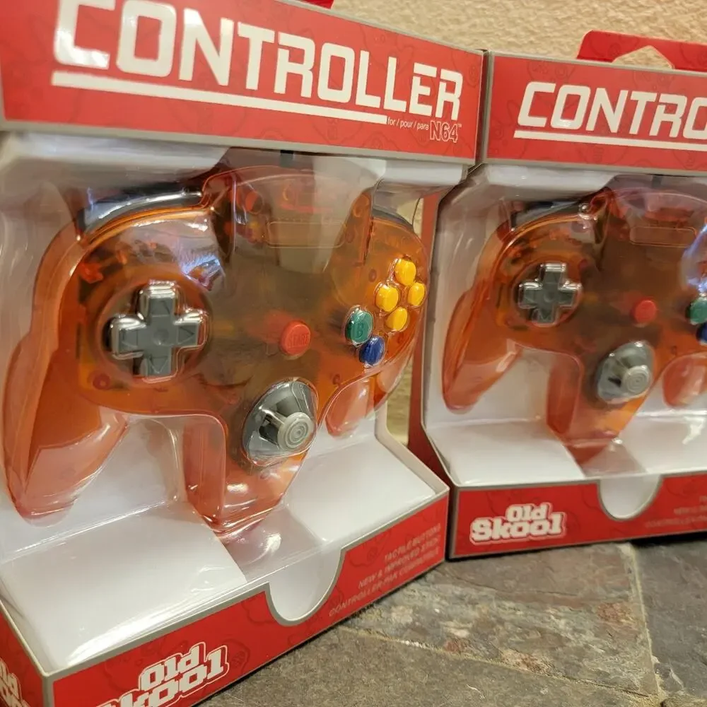 2 N64 Controllers - Fire Orange (NEW) - Nintendo - Funtastic - Nintendo64